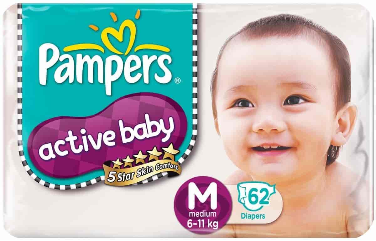 pampers active baby medium size diapers