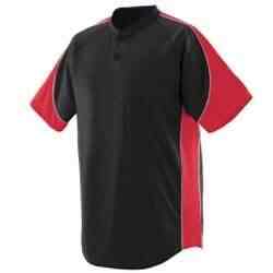 red black and white baseball jersey