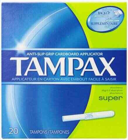 Tampax Tampax Cardboard Applicator Tampons Super Absorbency 20
