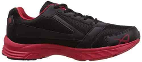 sparx men's black and red running shoes
