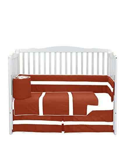 Baby Doll Bedding Solid Stripe Crib 4 Piece Bedding Set