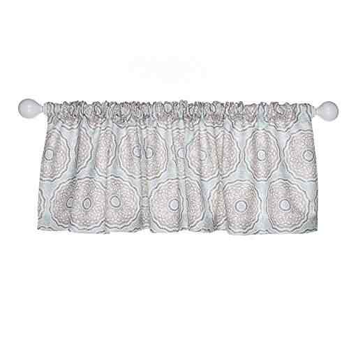 Buy Glenna Jean Luna Window Valance Blue Taupe Grey Tan Features Price Reviews Online In India Justdial