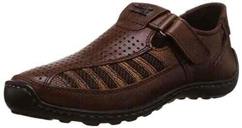 alberto torresi men's leather sandals and floaters