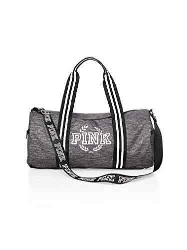 pink duffle bag grey