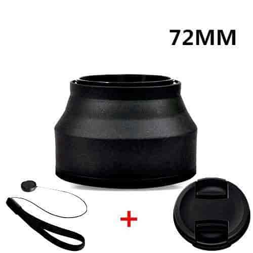 4 Pack Sensei 55mm Collapsible Rubber Lens Hood