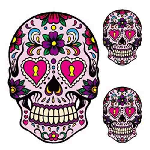 Day Of Dead Gothic Skeleton Bracelet Red Hair Rose Free Sugar