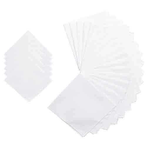 COCOUSM Solid White Cotton Handkerchiefs for Wedding Party DIY Draw Gift Bulk