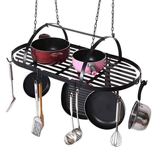 Buy Mygift Ceiling Mounted Hanging Kitchen Pots Amp Pans