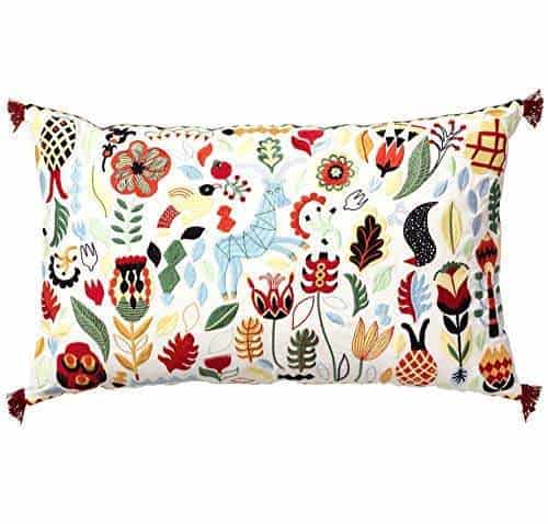The Pillow Collection Baraka Ikat Bedding Sham Blue King//20 x 36
