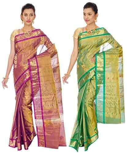 Buy Mahaveer Designers Kanchipattu Jari Multi Colour Combo Silk Sarees Combo16 Features Price Reviews Online In India Justdial mahaveer designers kanchipattu jari multi colour combo silk sarees combo16