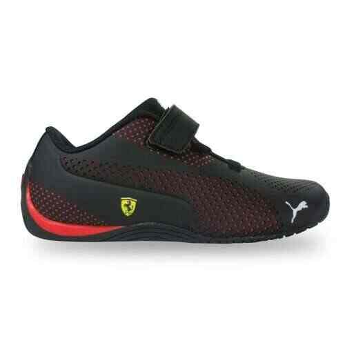 puma black red sneakers
