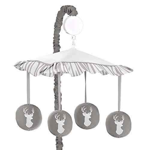 Buy Grey And White Deer Musical Baby Crib Mobile For Woodsy