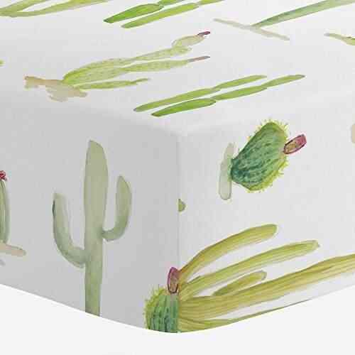 Carousel Designs Watercolor Cactus Crib Sheet Organic 100 Cotton