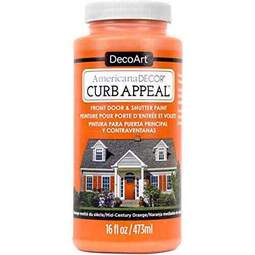 Buy Americana Curb Appeal Paint 16oz Mid Century Orange Features