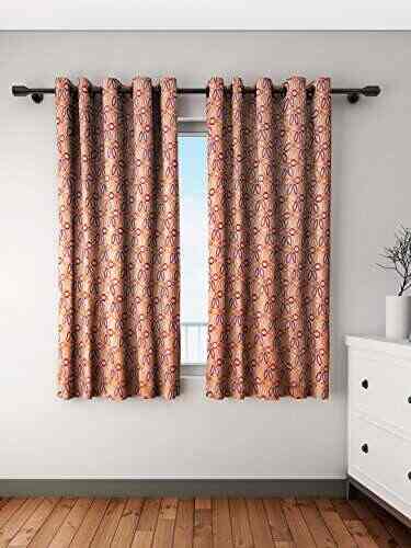 Buy S9home By Seasons Premium Quality Geometrical Orange Wine