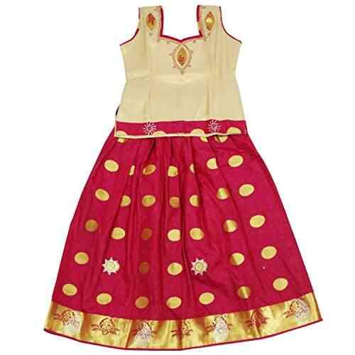 Buy Kanakadara Self Design Girl S Lehenga Choli 12 13 Years