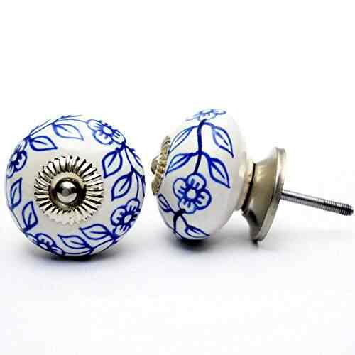 Buy Casa Decor Pack Of 6 Spring Ceramic Cupboard Drawer Knobs