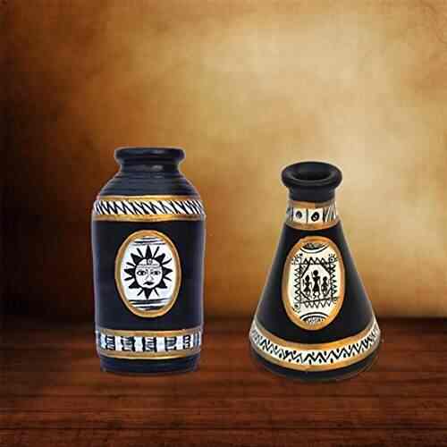 Buy Handpainted Warli Pots from iHandikart Handicrafts, Terracotta Material  mini vases with Madhubani/Warli Painting on it, for Home Decor and  Corporate Gifting, Table Decor, Shelf Decor.Flower Pot, Beautifull  Rajasthani Warli Painting (4
