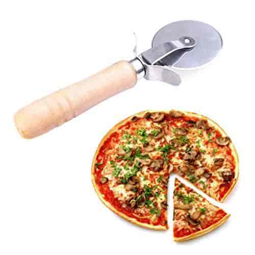 1x Stainless Steel Pastry Nonstick Pizza Cutter Wheel Slicer Blade Roller Tools