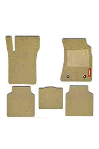 Buy Elegant Grass Carpet Beige Car Foot Mats For Tata Nexon Set