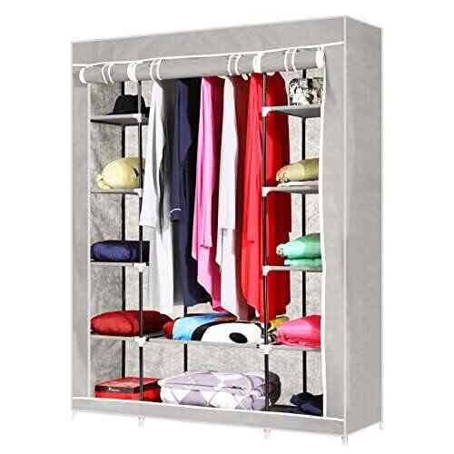 Tied Ribbons Foldable Almirah For Clothes Kids Collapsible