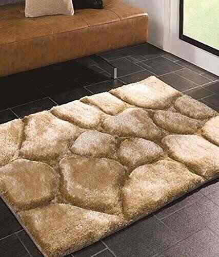 Buy Siya Ram Furnishing Stone Designed shaggy rugs Traditional ...