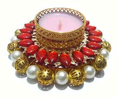 Buy Ss Craft Creations Kundan Diya Stand For Home Decor Diwali