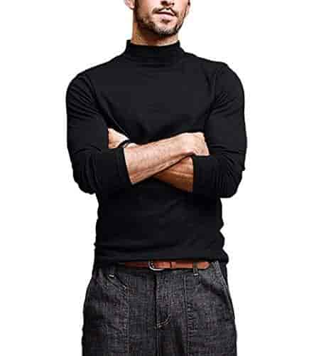 high neck tee mens