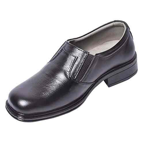 pure leather black formal shoes