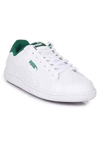 puma white and green sneakers