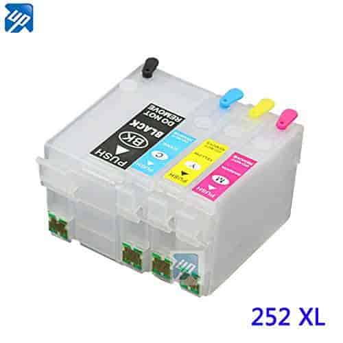 for WORKFORCE WF-3640 NO RETAIL BOX 4-PACK Epson GENUINE 252 Black /& Color Ink