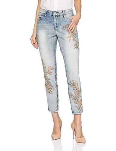nine west embroidered jeans