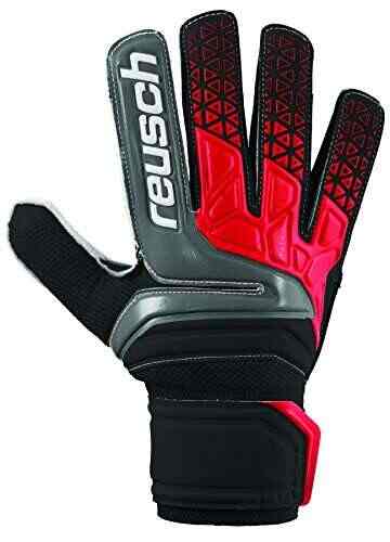 red and black goalkeeper gloves