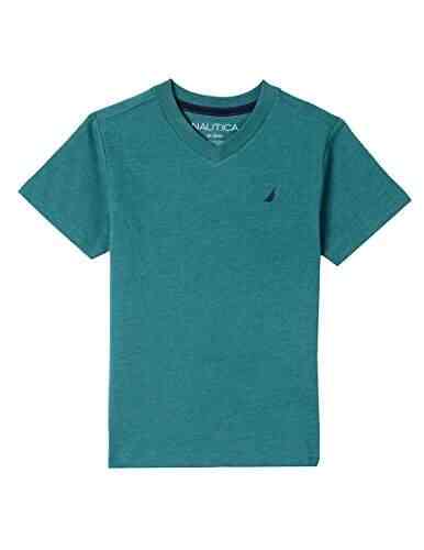 Nautica Boys Short Sleeve Solid V-Neck Tee