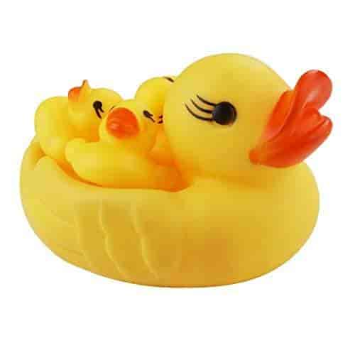 Buy Iiniim Pack 4 Rubber Duck Baby Bath Toys Cute Yellow Ducky Family Squeaky Bathtub Floating Kids Toy Set Features Price Reviews Online In India Justdial