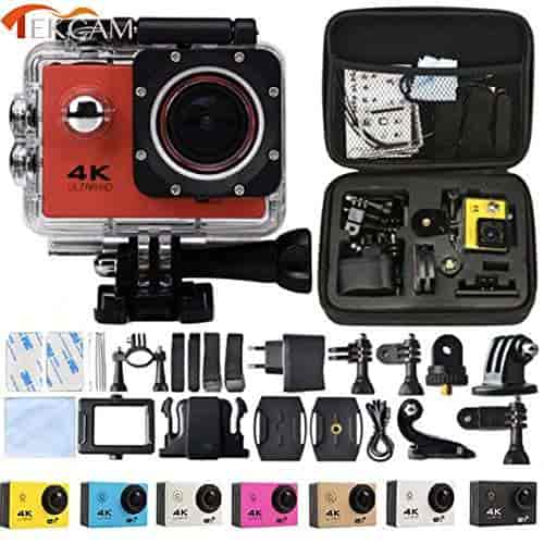 Buy Black Option 5 Tekcam Wifi Action Camera F60 1080p Hd V3 4k 30fps 2 0 170d Pro Helmet Cam 30 Meters Waterproof Sports Dv Car Camera Features Price Reviews Online In India Justdial