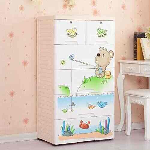 Thetickletoe Diy 5 Layers Thickened Fiber Plastic Cartoon Chest Of