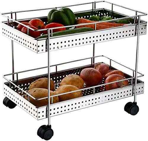 Buy Mantavya Stainless Steel Deluxe Portable Design 2 Layer Fruit