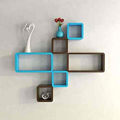 Buy Santosha Decor Mdf Wall Decoration Shelf Set Of 6 Cube Amp