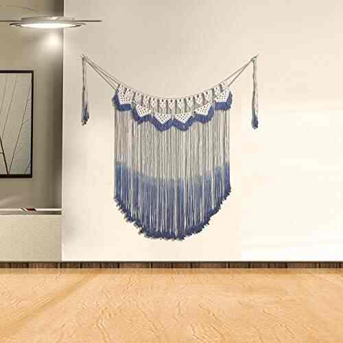 Chezmax Macrame Woven Wall Hanging Fringe Garland Banner Boho Chic
