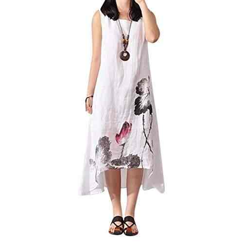 womens white linen sundress