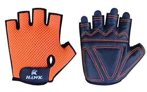 orange bike gloves