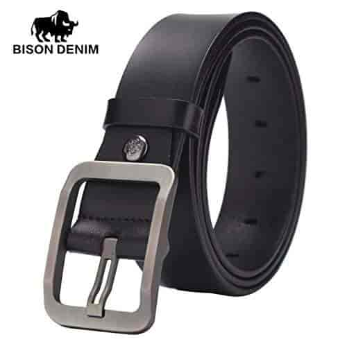 34 mm Beltiscool Snap On Standard Plain Full Grain Leather Belt