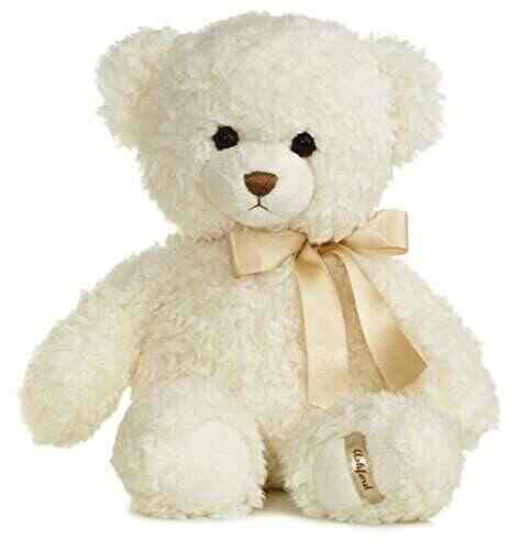 off white teddy bear