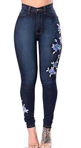 Alion Womens Denim Pants High Waist Skinny Jeans