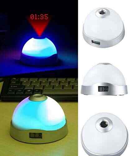 Luvina Magic 7 Color Change Laser Projection Digital Alarm Clock