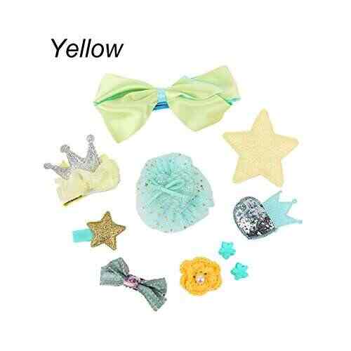 Buy Akruti Yellow 10 Pcs Set Girls Elegant Bow Designer Hairpins