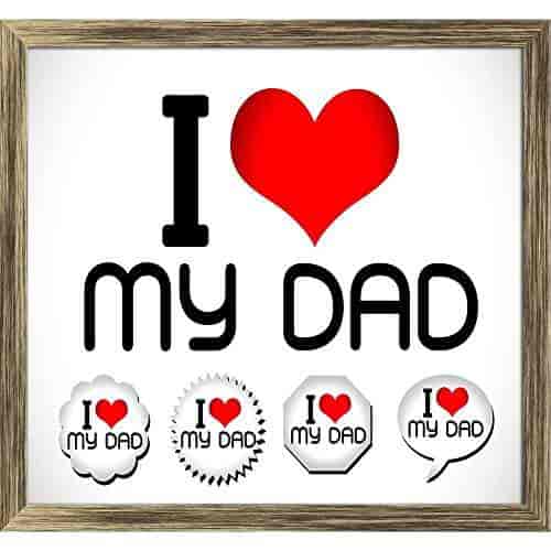 Pitaara Box I Love You Dad I Love You Mom Canvas Painting Antique