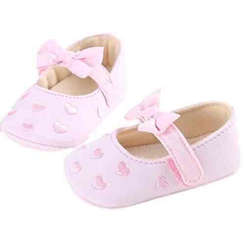 Voberry Baby Girl Floral Mary Jane Shoes Soft Sole Anti-slip First Walkers Sneakers
