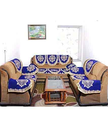 Rinki Home Furnishing Combo Designer Cotton Sofa Covers With Combo Designer Cotton Sofa Covers
